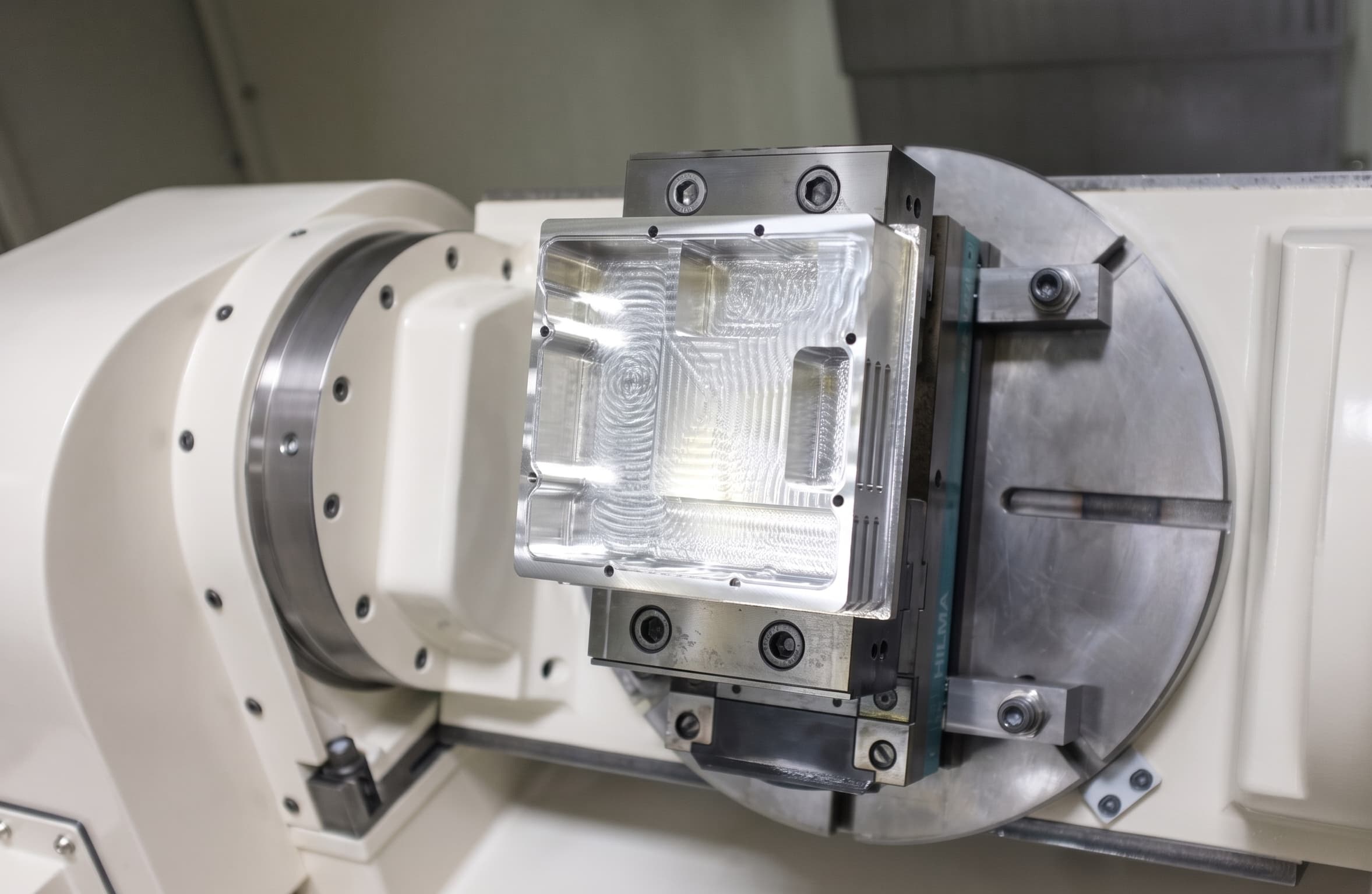 5-axis milling in progress