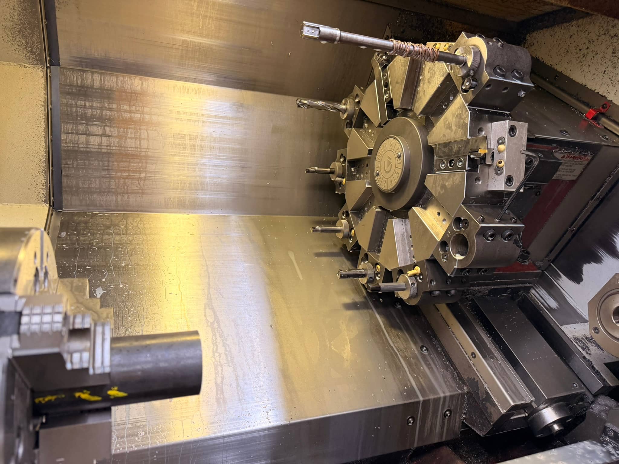 CNC turning centre with live tooling