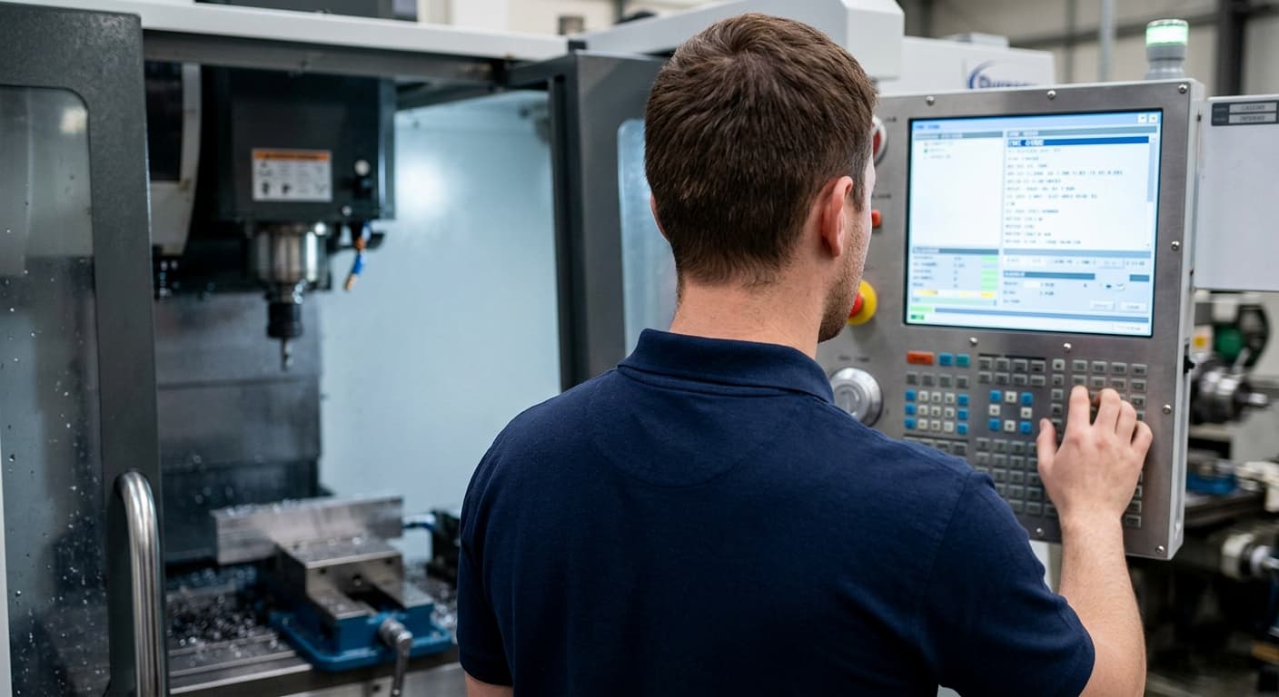 Machinist at CNC control